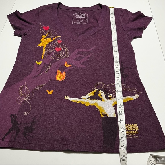 Michael Jackson Women SZ Large Purple Immortal World Tour Cirque Du Soleil Shirt - Picture 7 of 7